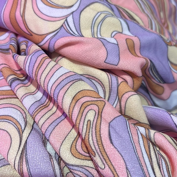 💫🍭Pastel swirl wide leg bell bottom pants nasty gal plus curve - Picture 4 of 6